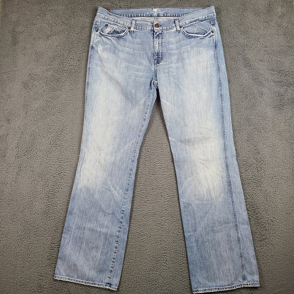7 For All Mankind A Pocket Jeans Mens 38 Light Wash USA T530206U-206U Denim